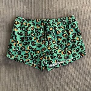 Zara Men’s Cheetah Green Bathing Suit Swim Trunks XL / L
